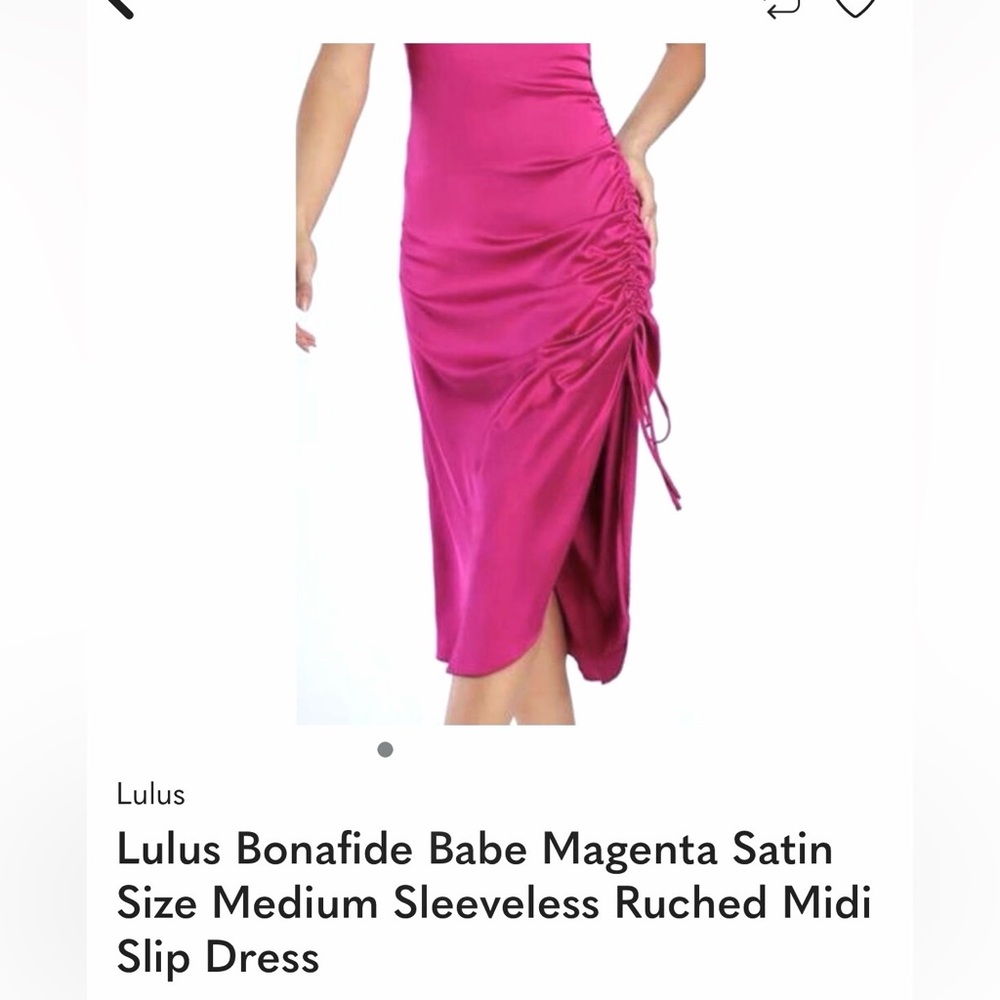 Lulu's magenta midi dress size x-small NWT